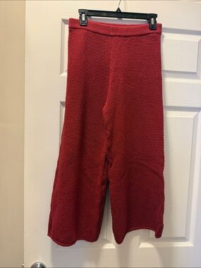 Free People Beach Red Knit Wide Leg Pants size Small EUC LNC